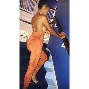 Sexy Suede orange body suit